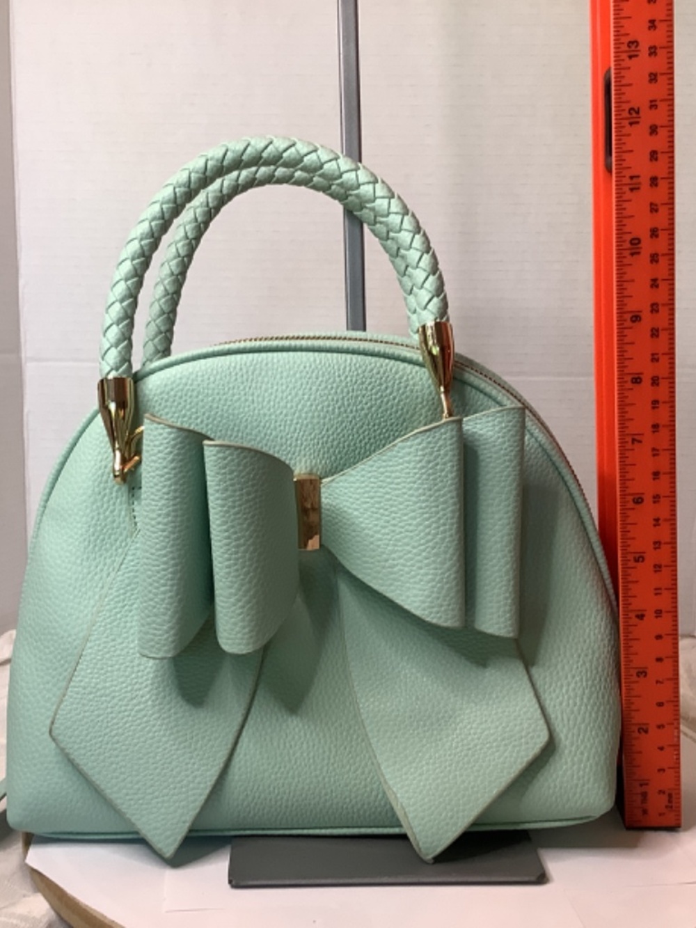 EUC Grossi Green Bow hand crossbody bag - Picture 8 of 14